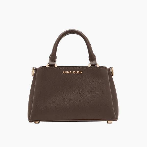 Anne Klein Textured Tote Bag with Double Handle and Zip Closure